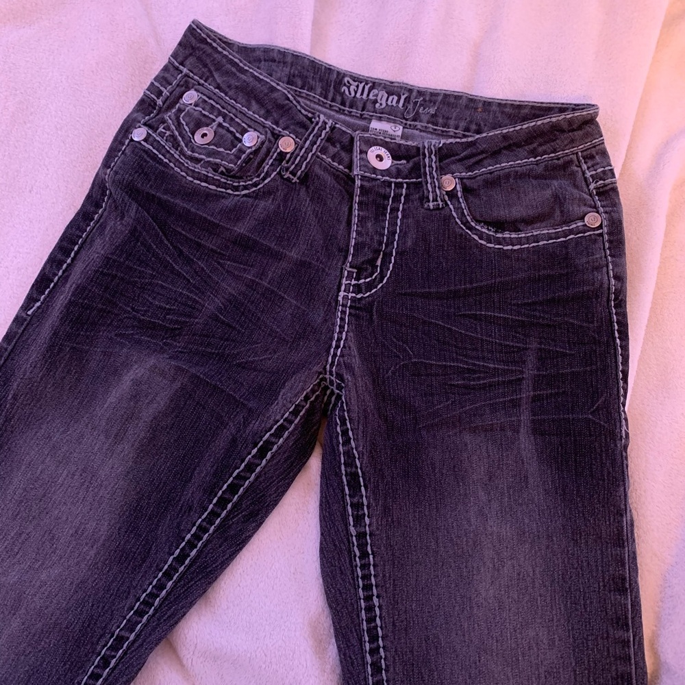 Illegal Jeans Brand Black Skinny Jeans